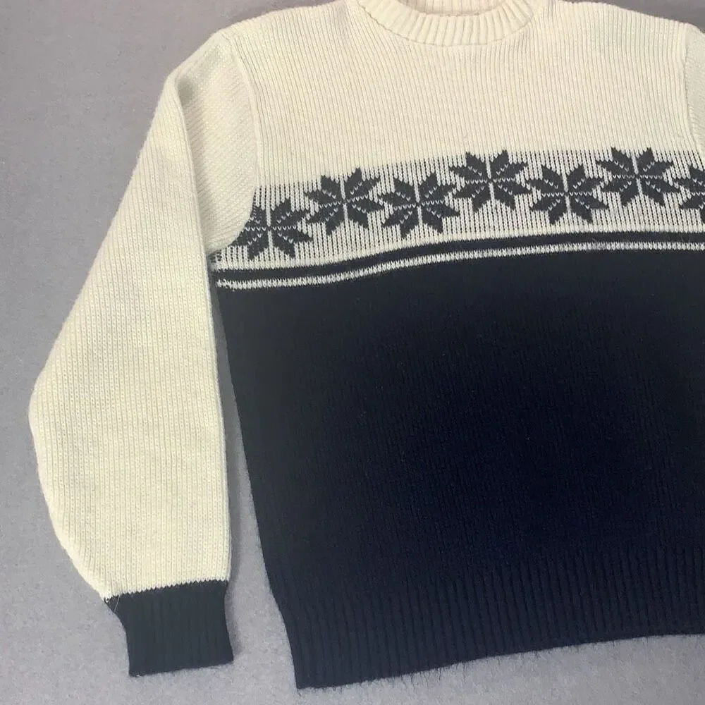 Vintage Kingsport Men’s Acrylic Sweater Size XL Cream‎ Blue